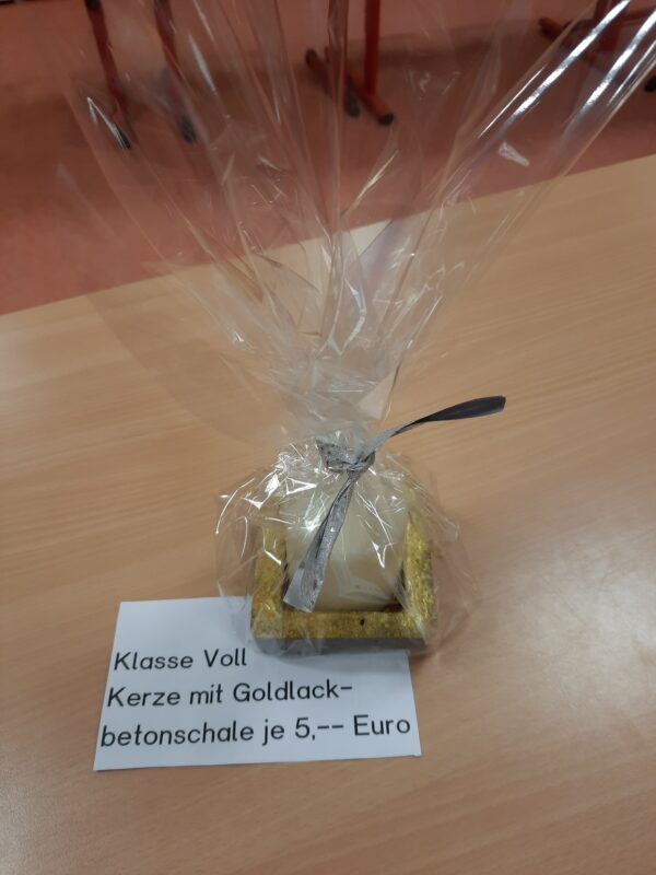 Kerze mit Goldlack (Kl. Voll)