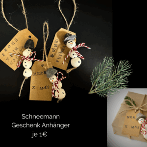 Geschenk Anhänger Schneemann (Kl. Klein 2025)